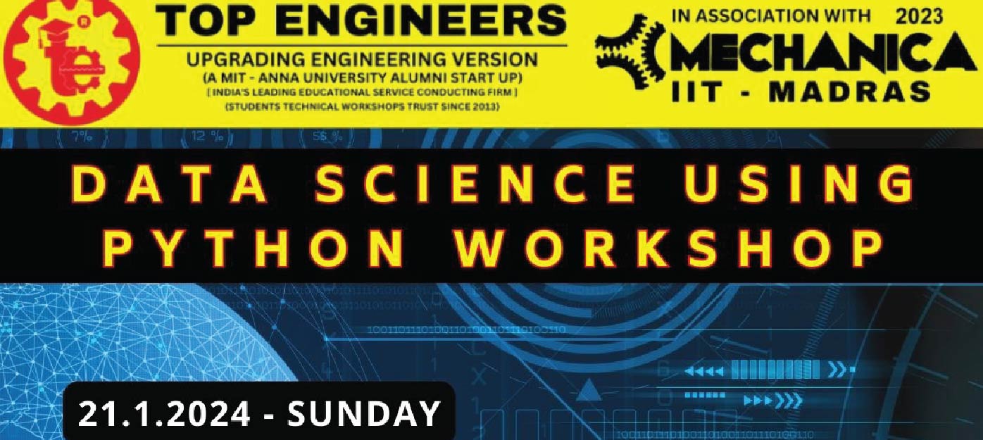 ULektz Events Data Science Using Python Workshop 2024   Data Science Using Python Workshop 2024, Top Engineers, Chennai, Tamil Nadu, 21st January 2024 